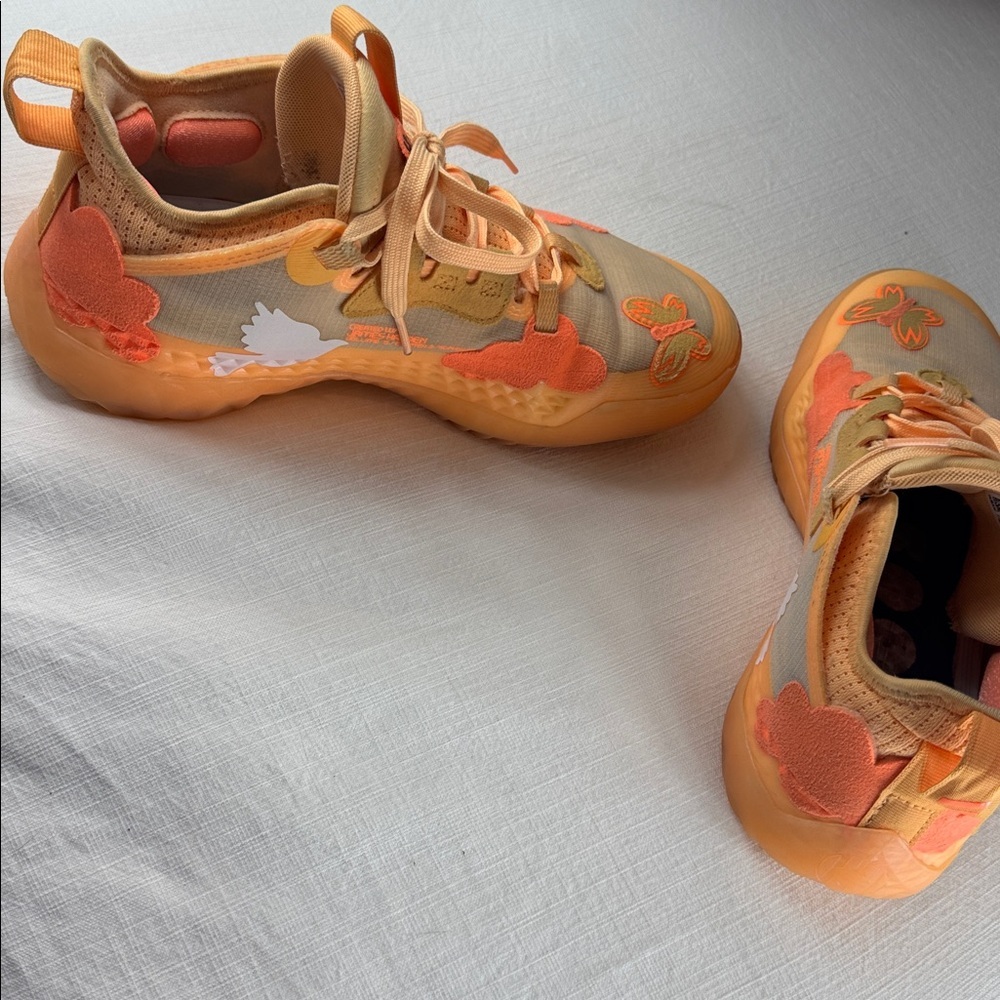Adidas James Harden Vol. 5 Futurenatural Basketball Shoes Orange Mens 6.5 - Picture 4 of 11